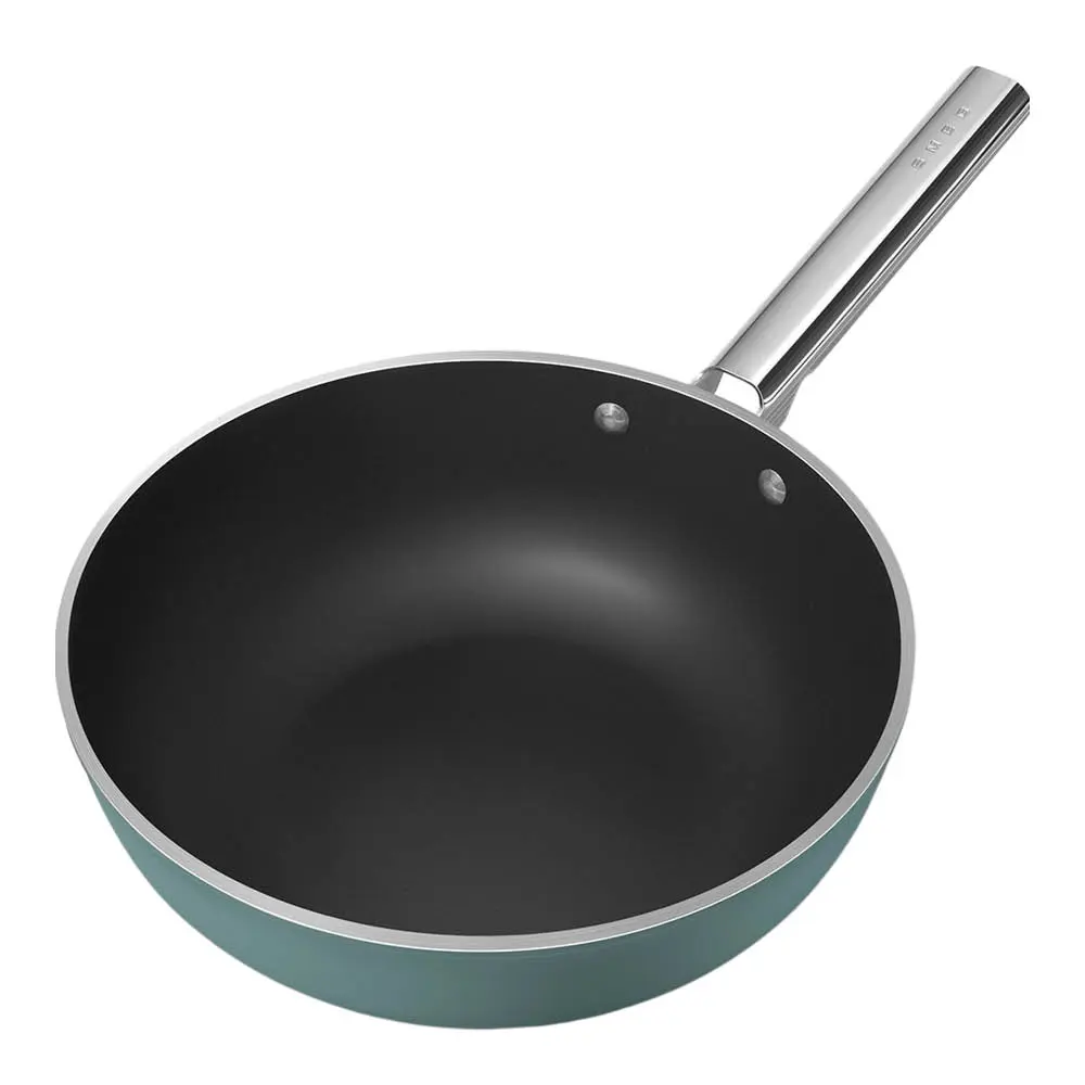 Wokpanne 30 cm keramisk emerald green