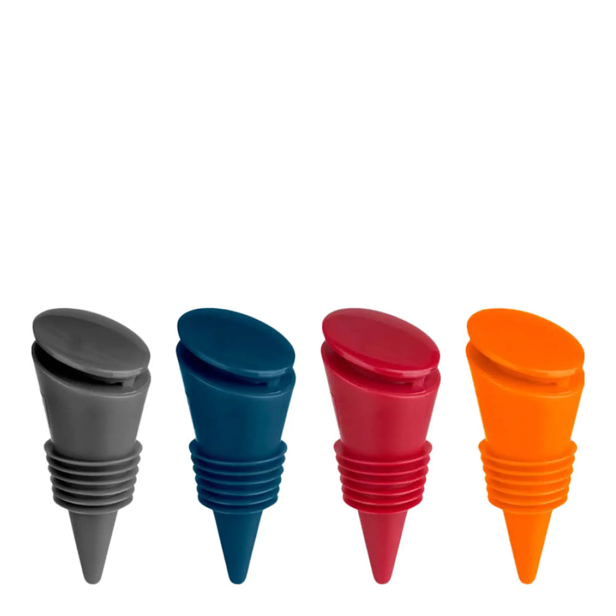 Innovine Flaskkork i silikon 4-pack flerfärgad