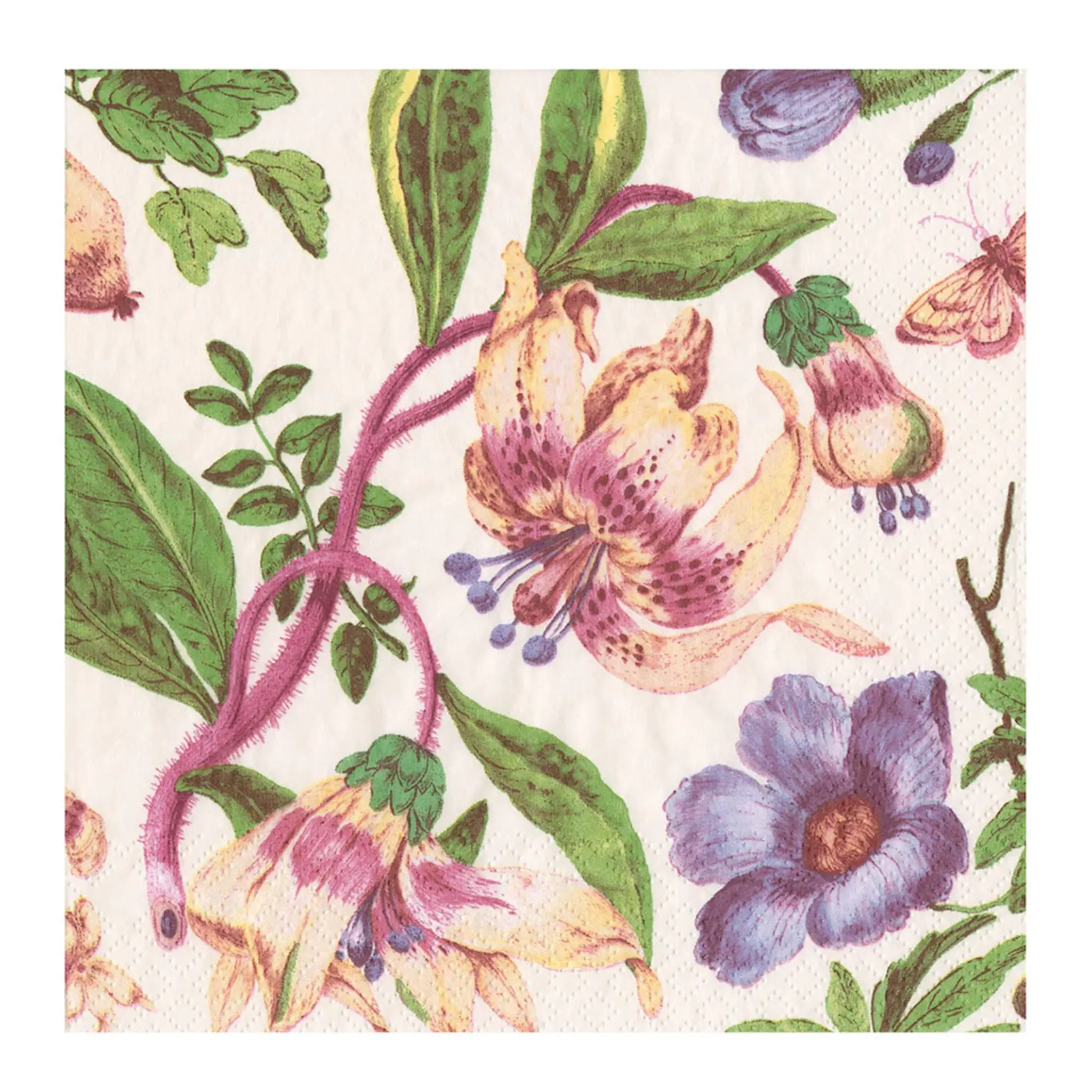 Caspari Porcelain Blooms servett 40x40 cm 20-pack multi