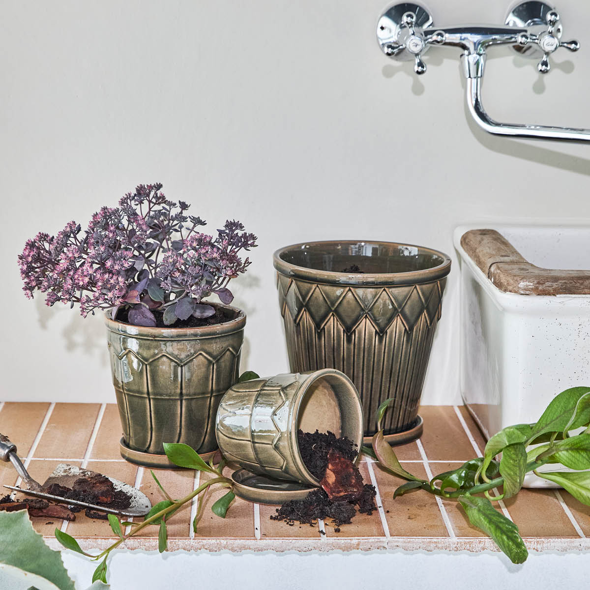 House Doctor Cora Kukkaruukku 3 osaa Harmaa