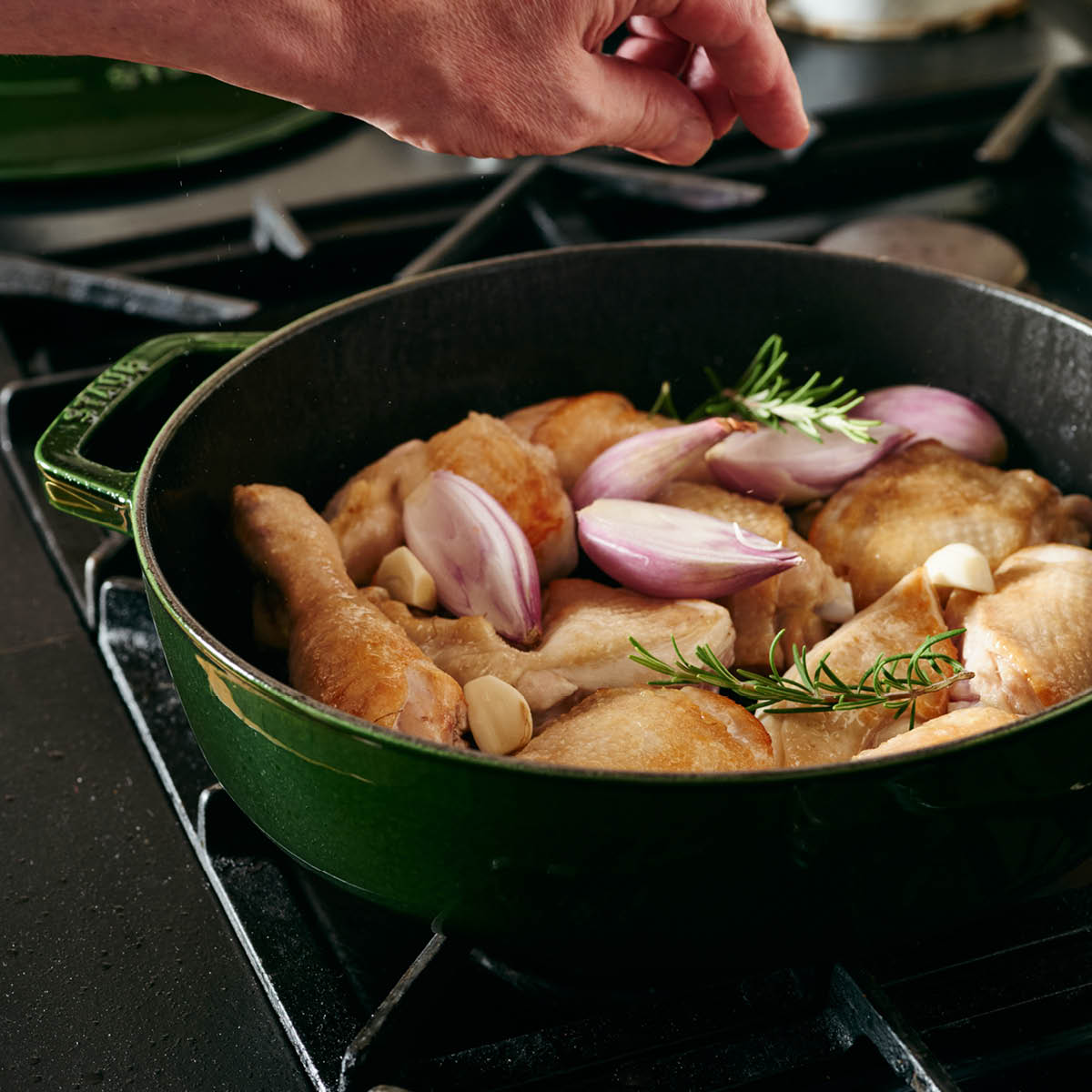 Staub Chistera Haudutuspannu 28 cm Vihreä