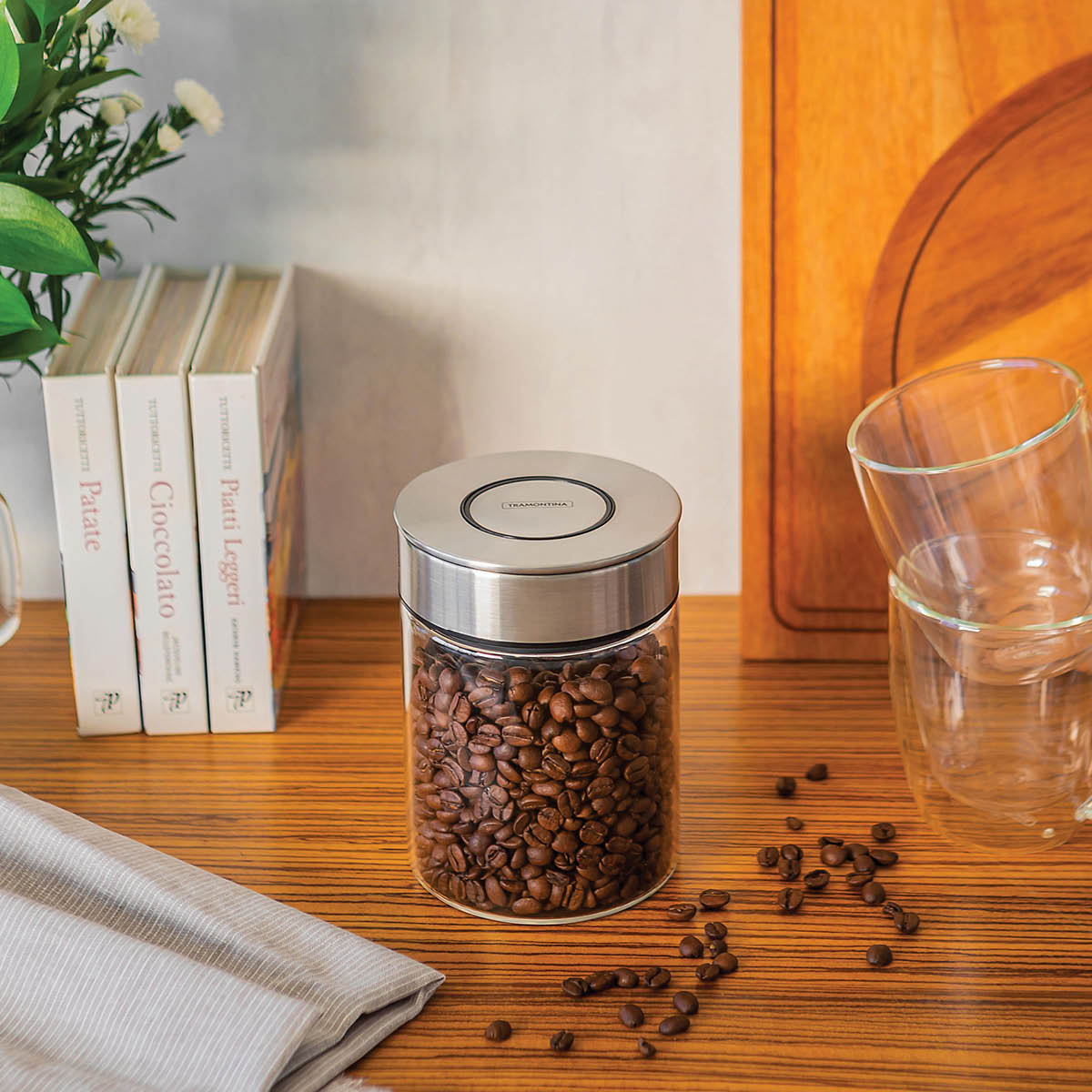 Tramontina Purezza oppbevaringsglass 0,7L klar