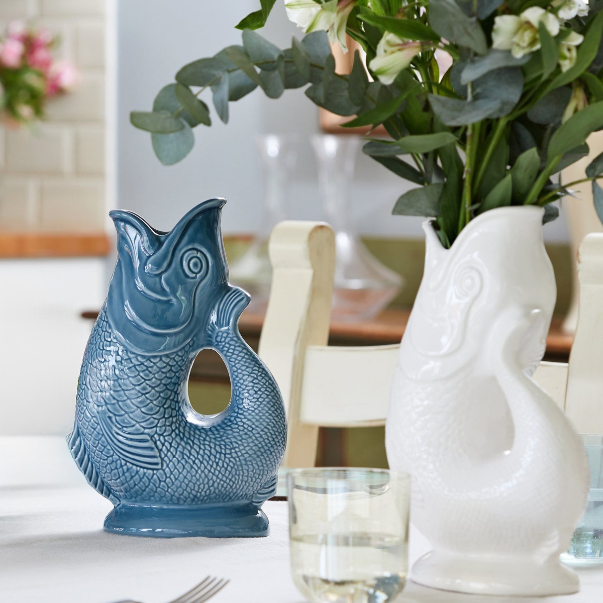 Wade Fish Jug Kannu 1,2 L Valkoinen