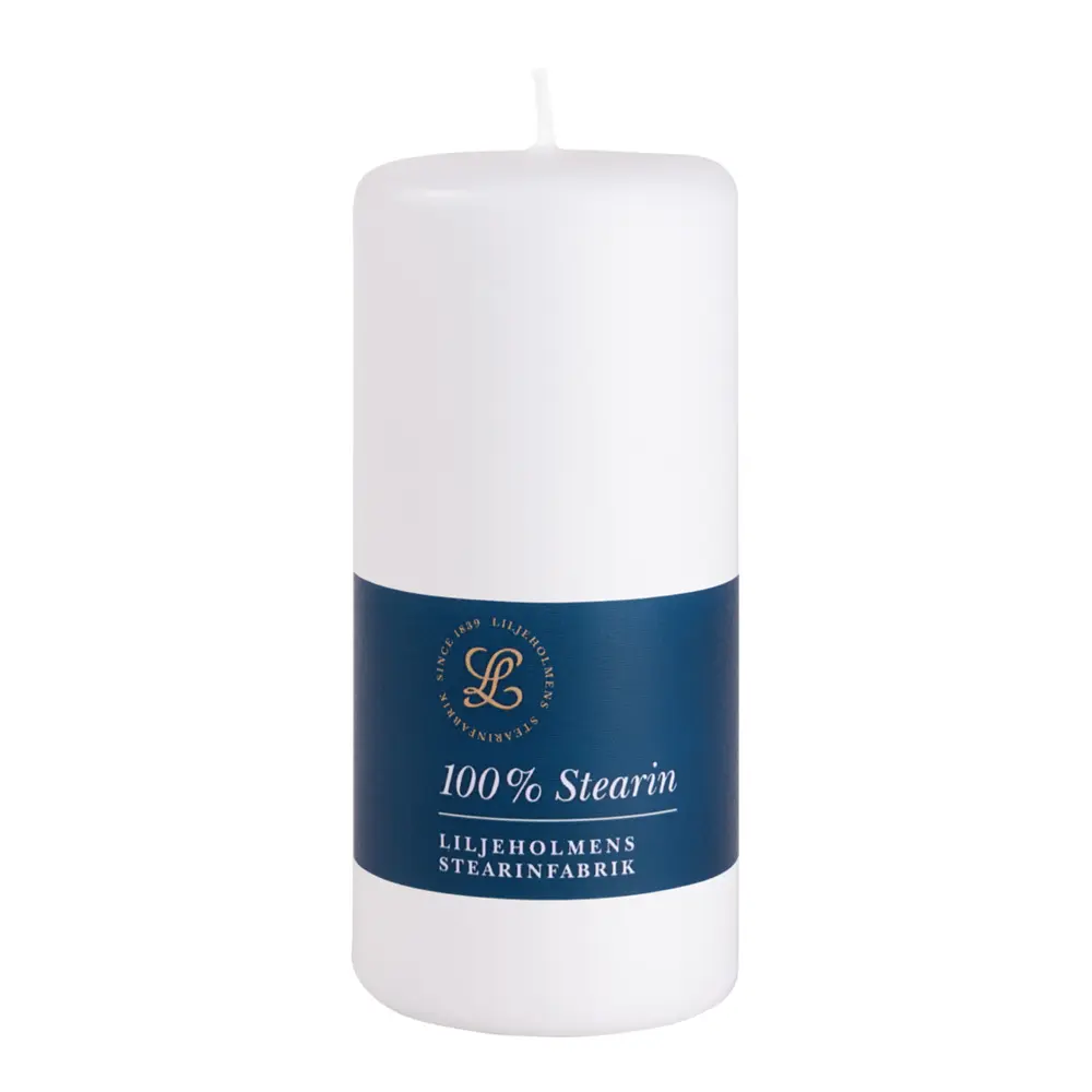 Pöytäkynttilä steariini 6,8x15 cm Valkoinen