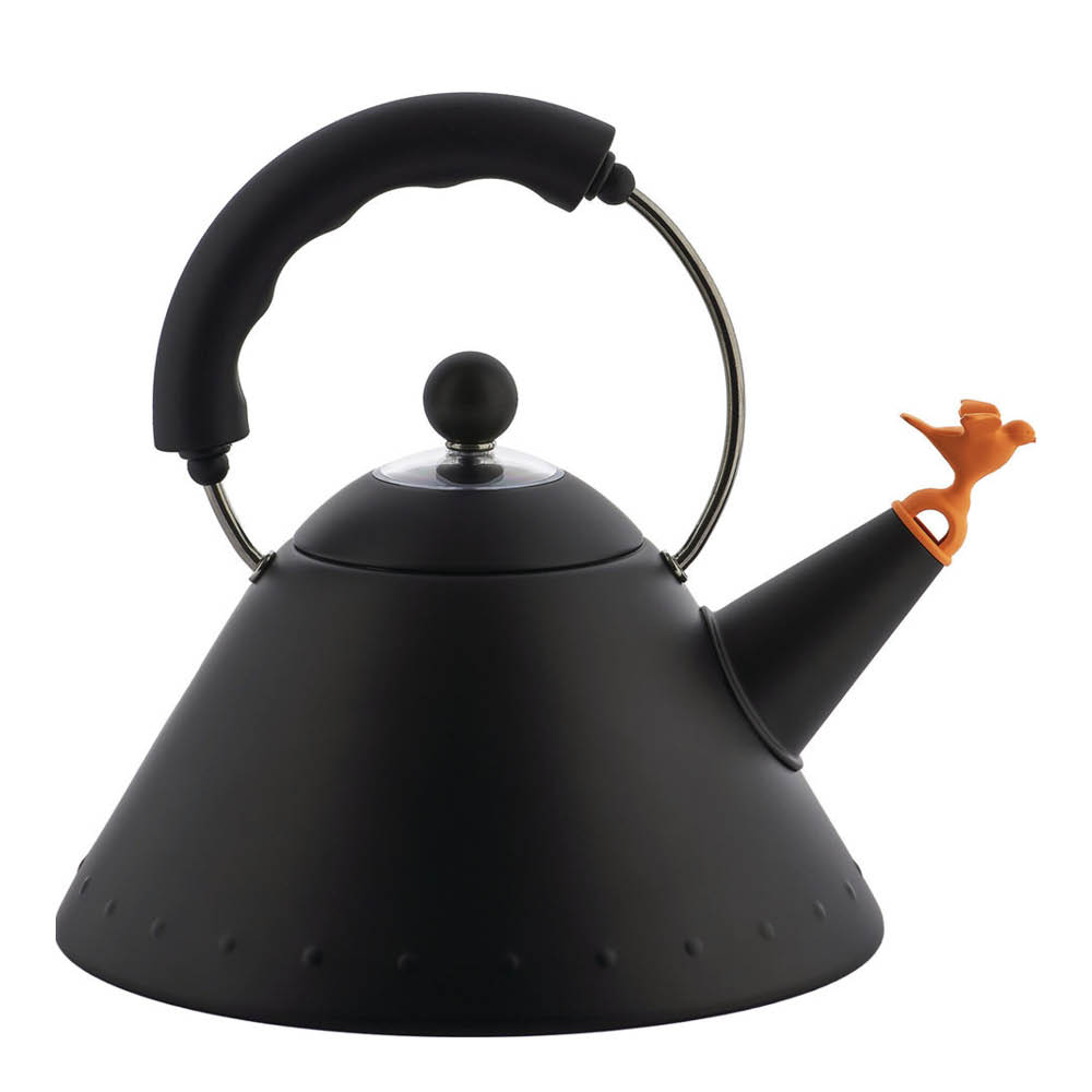 Alessi - 9093 Vedenkeitin 2L Musta/Oranssi