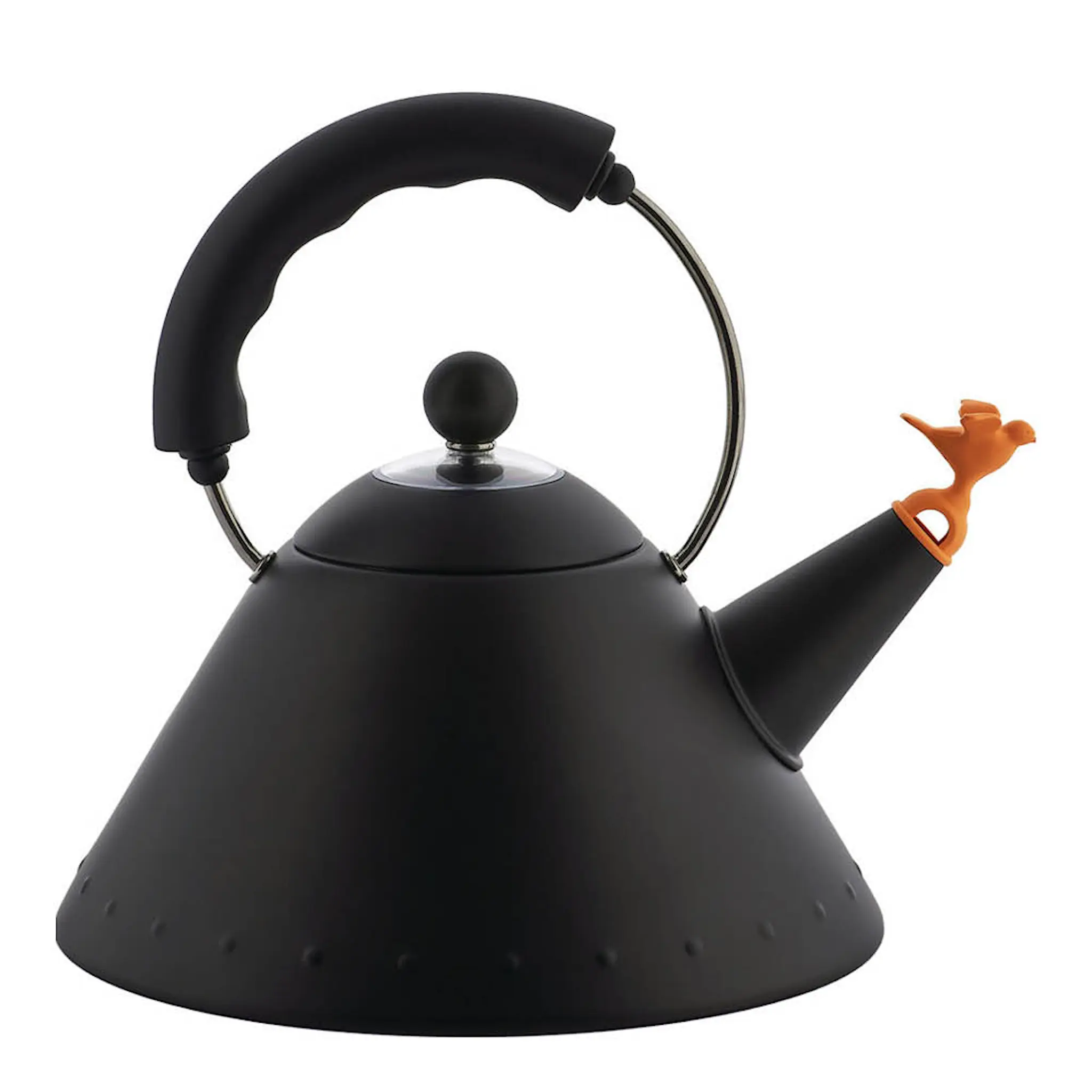 Alessi 9093 vattenkokare 2 L svart/orange