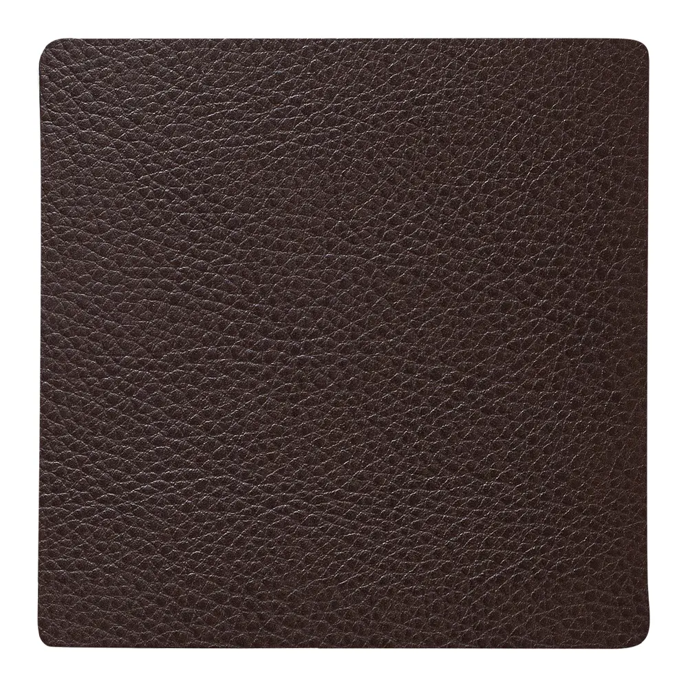 Leather Serene Square glassunderlag 10x10 cm hazel