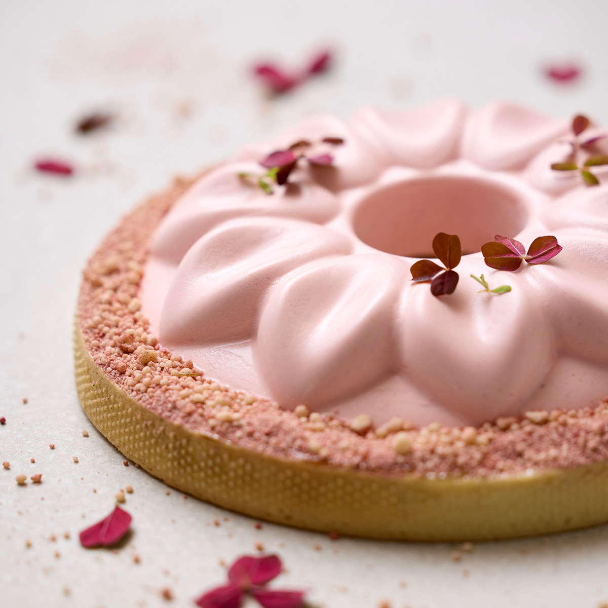 Blomsterberg Mousseform Blomma Silikon 20x3,8 cm Latte