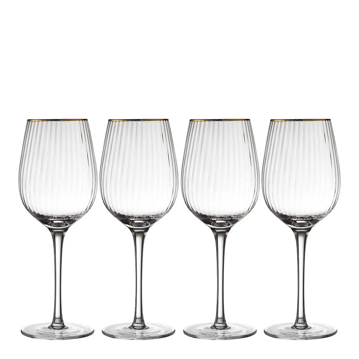 Lyngby Glas Palermo Gold Rödvinsglas 40 cl 4-pack Klar