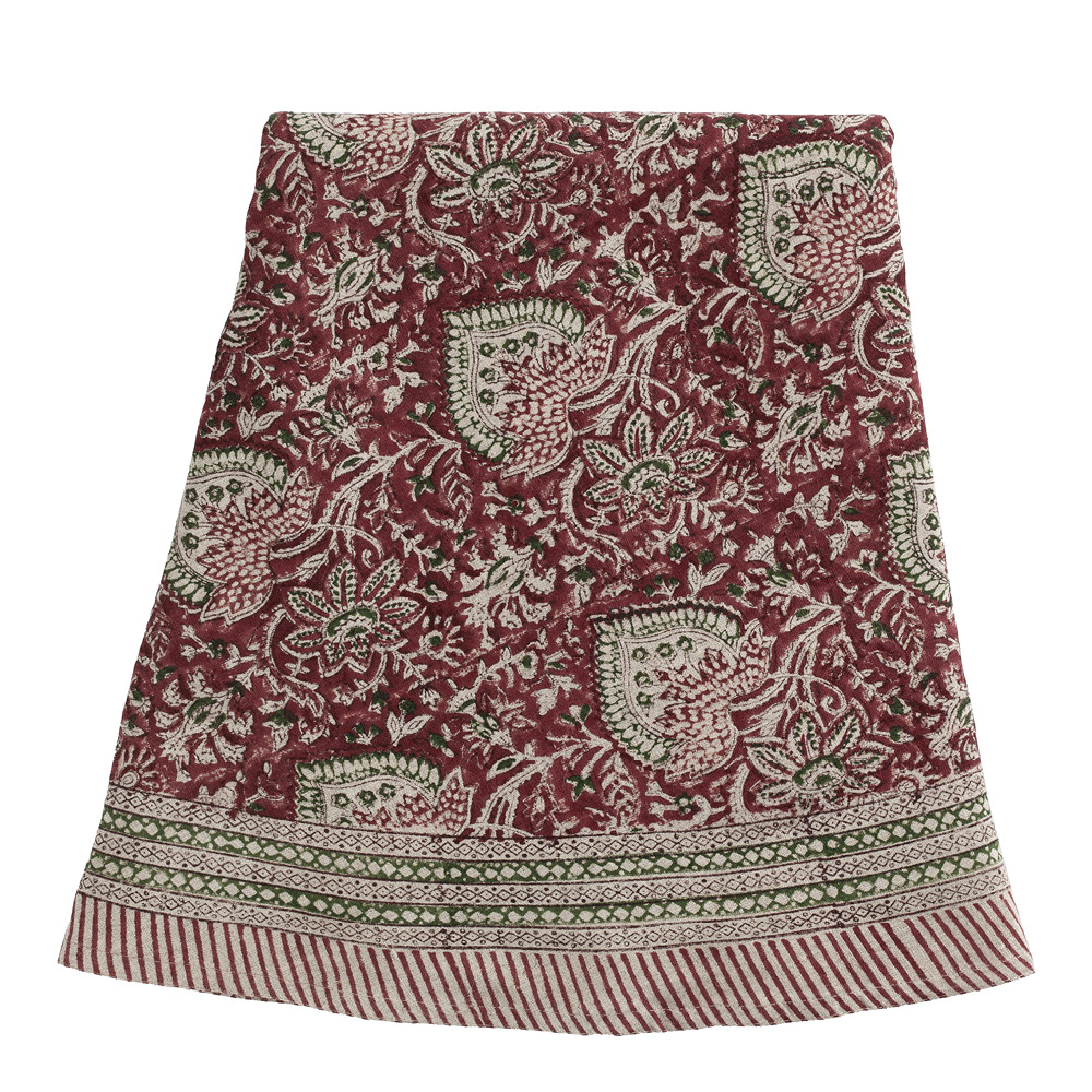 Chamois Oriental rund linneduk 220 cm röd