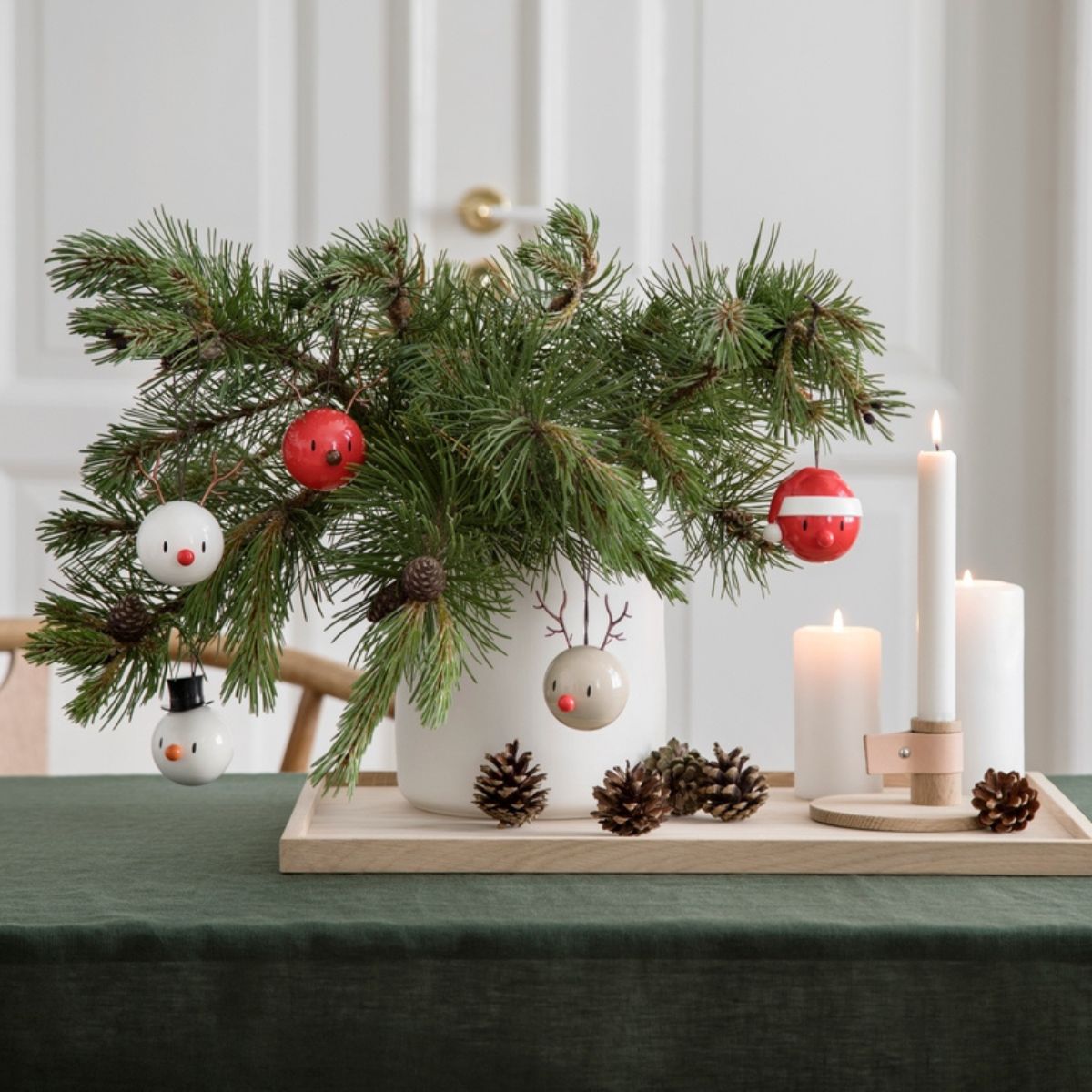 Hoptimisten Reinsdyr Julekule 2 stk latte