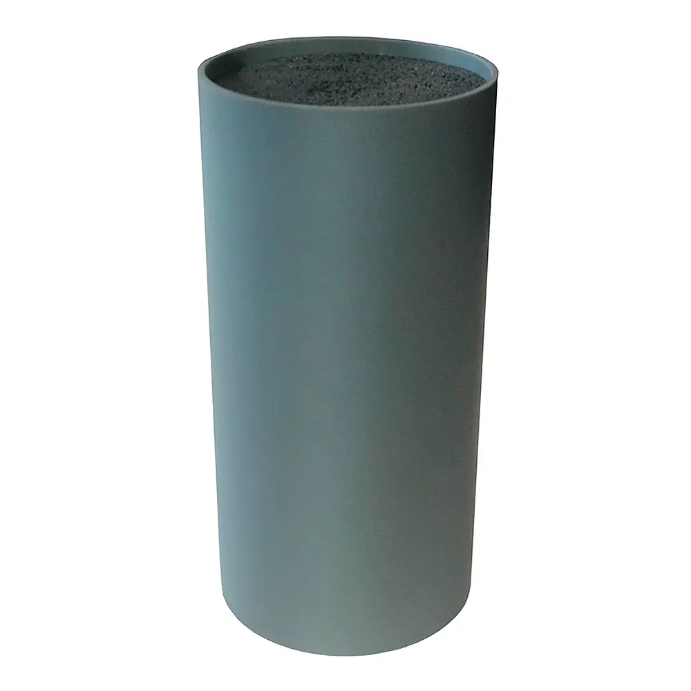 Knivblokk med strå Grå