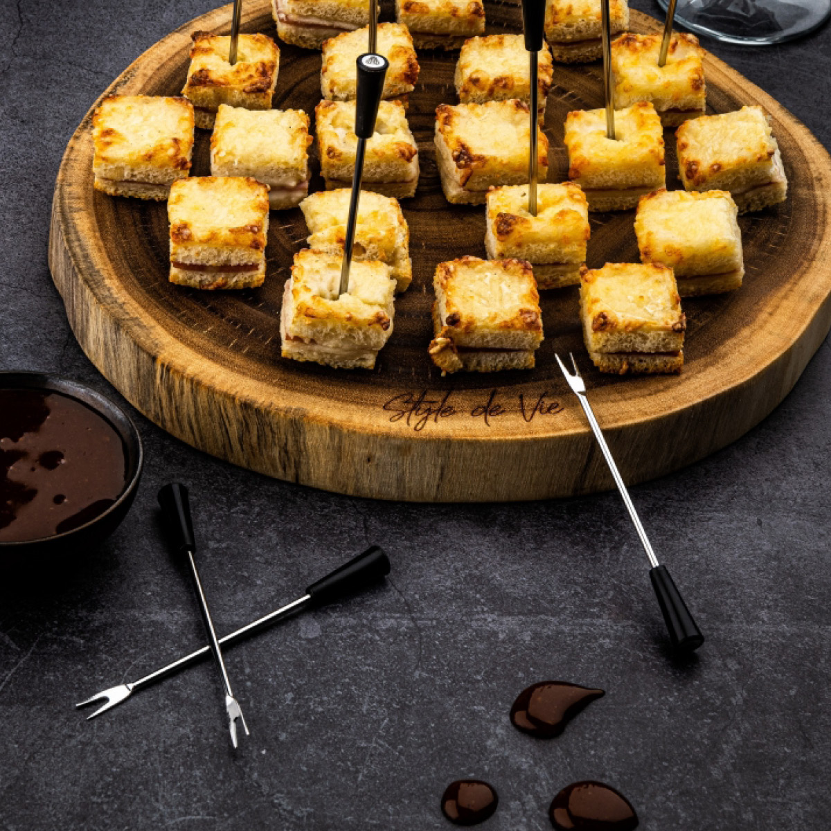 Laguiole Style de Vie Tapasgaffel 12-pack svart