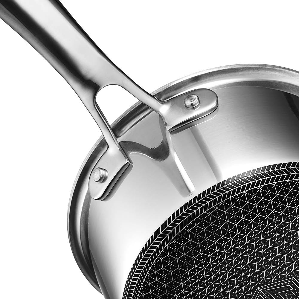 Hexclad Hybrid Kastrull med Lock 1 L Silver/Svart