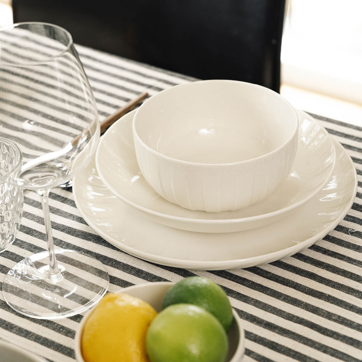 Stiernholm Senja djup tallrik 21 cm vit