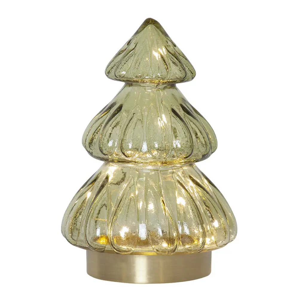 Abete borddekorasjon LED 20 cm grønn