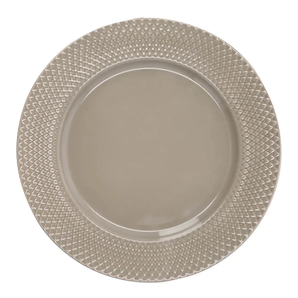 Rhombe Earth middagstallerken 27 cm clay