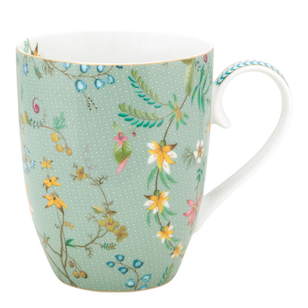 Pip Studio Jolie Flowers Muki 36,5 cl Vaaleansininen