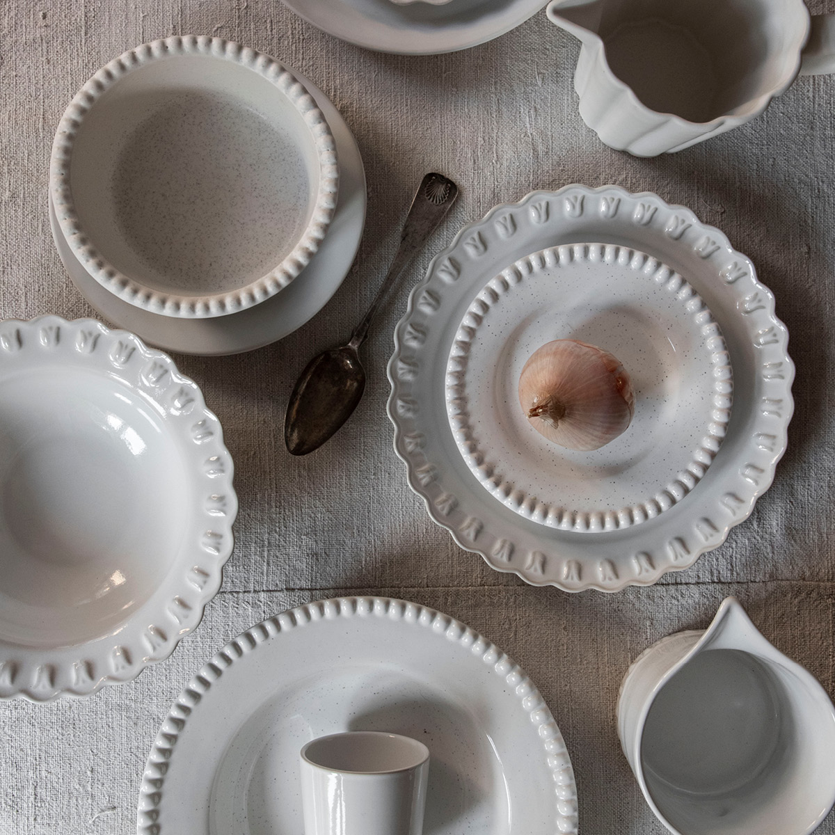 PotteryJo Tulipa Syvä lautanen 23 cm 2 kpl White