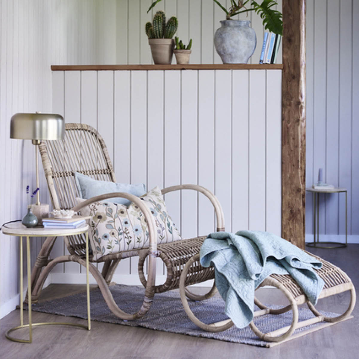 Lene Bjerre Isabelle pläd 170x130 cm sage