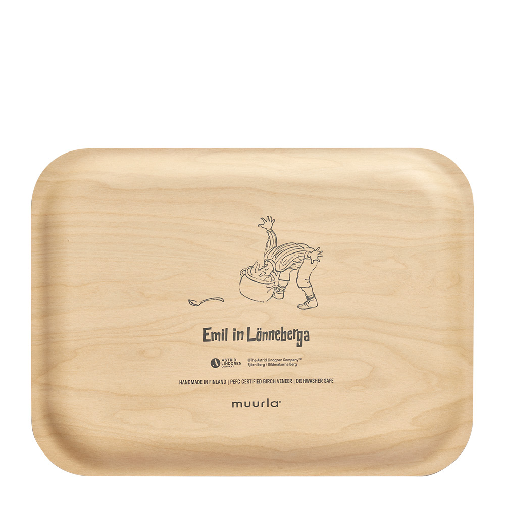 Muurla Emil i Lønneberget brett 27x20 cm blå