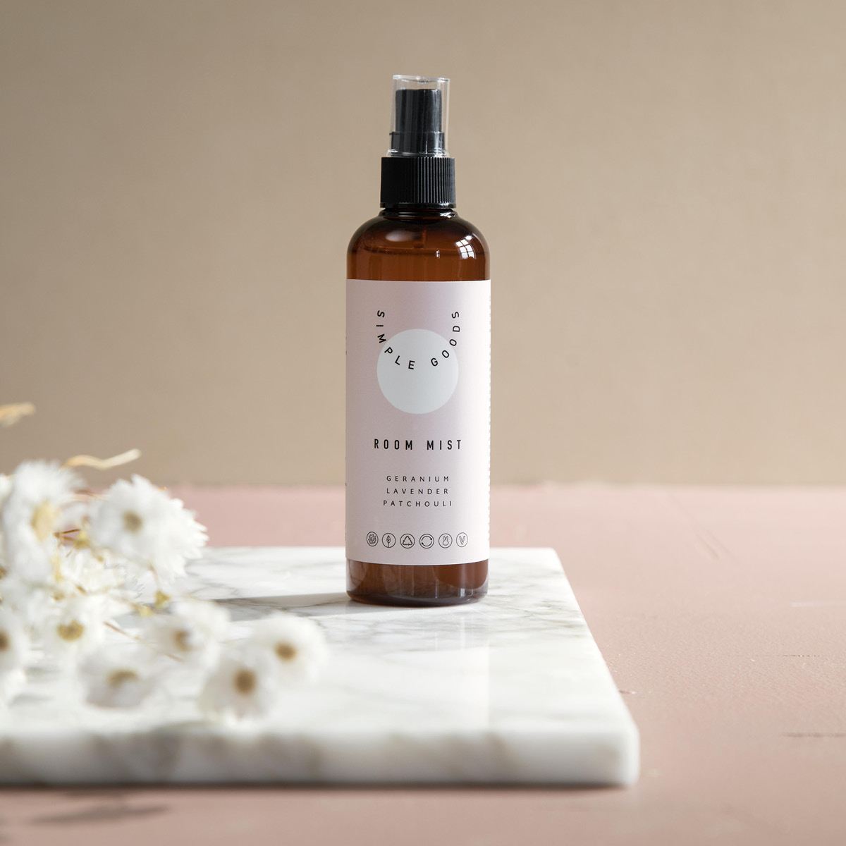 Simple Goods Geranium romspray 150 ml lys rosa