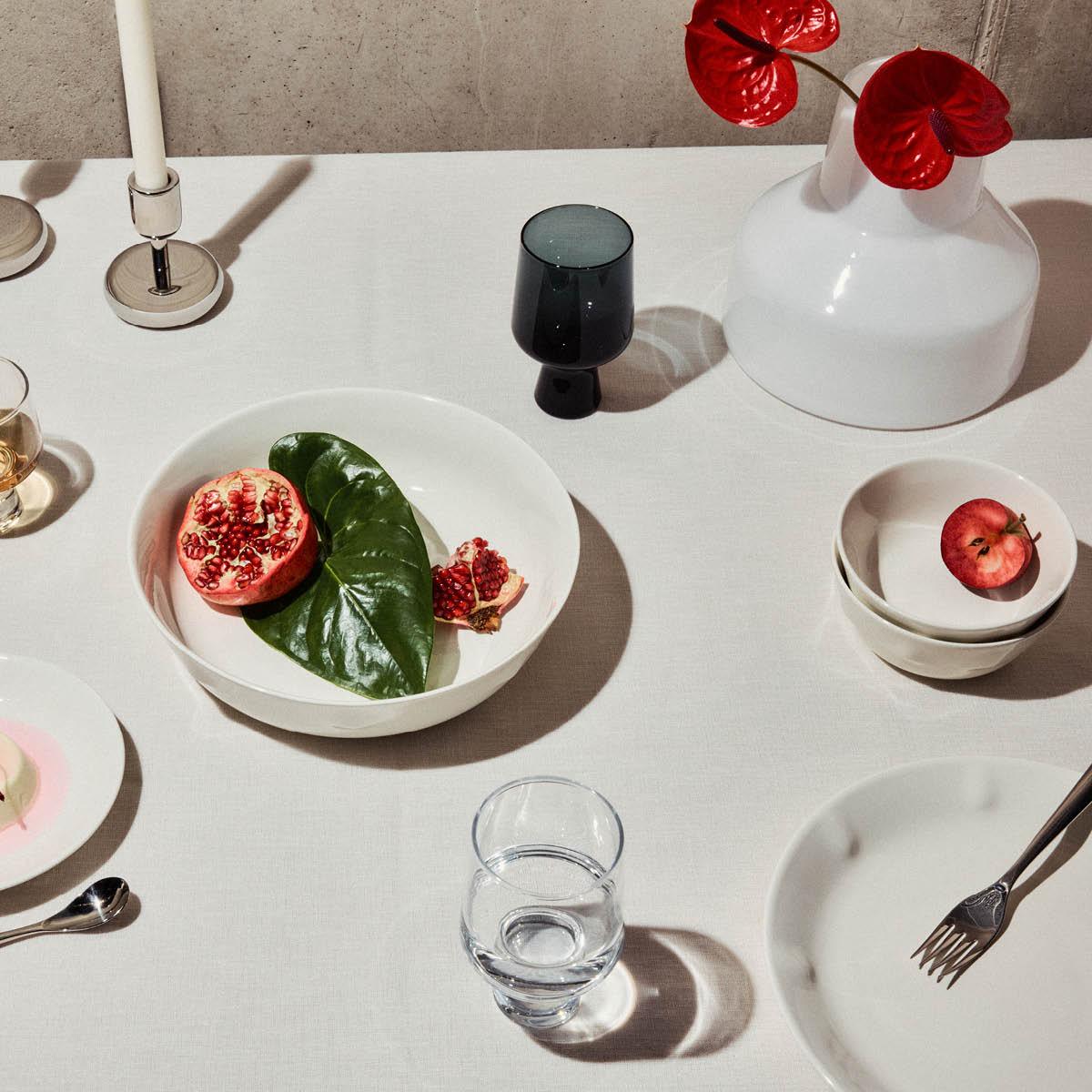 iittala Solare låg vas 22x20 cm vit