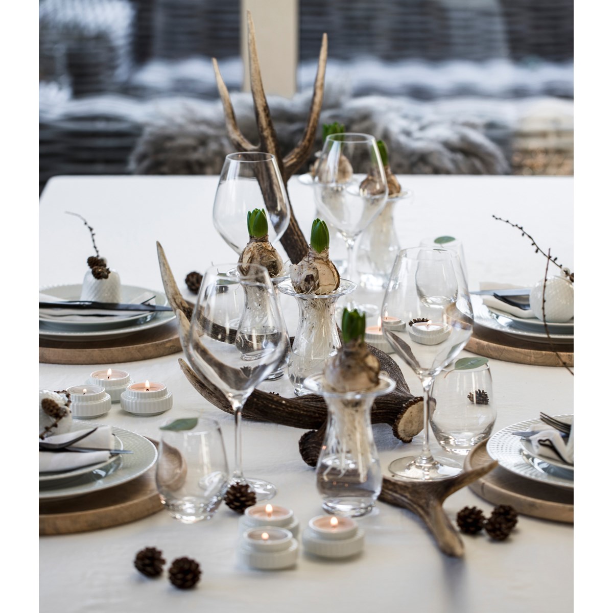 Lyngby Porcelæn Lyngby Ljuslykta 6,5 cm 2-Pack Vit