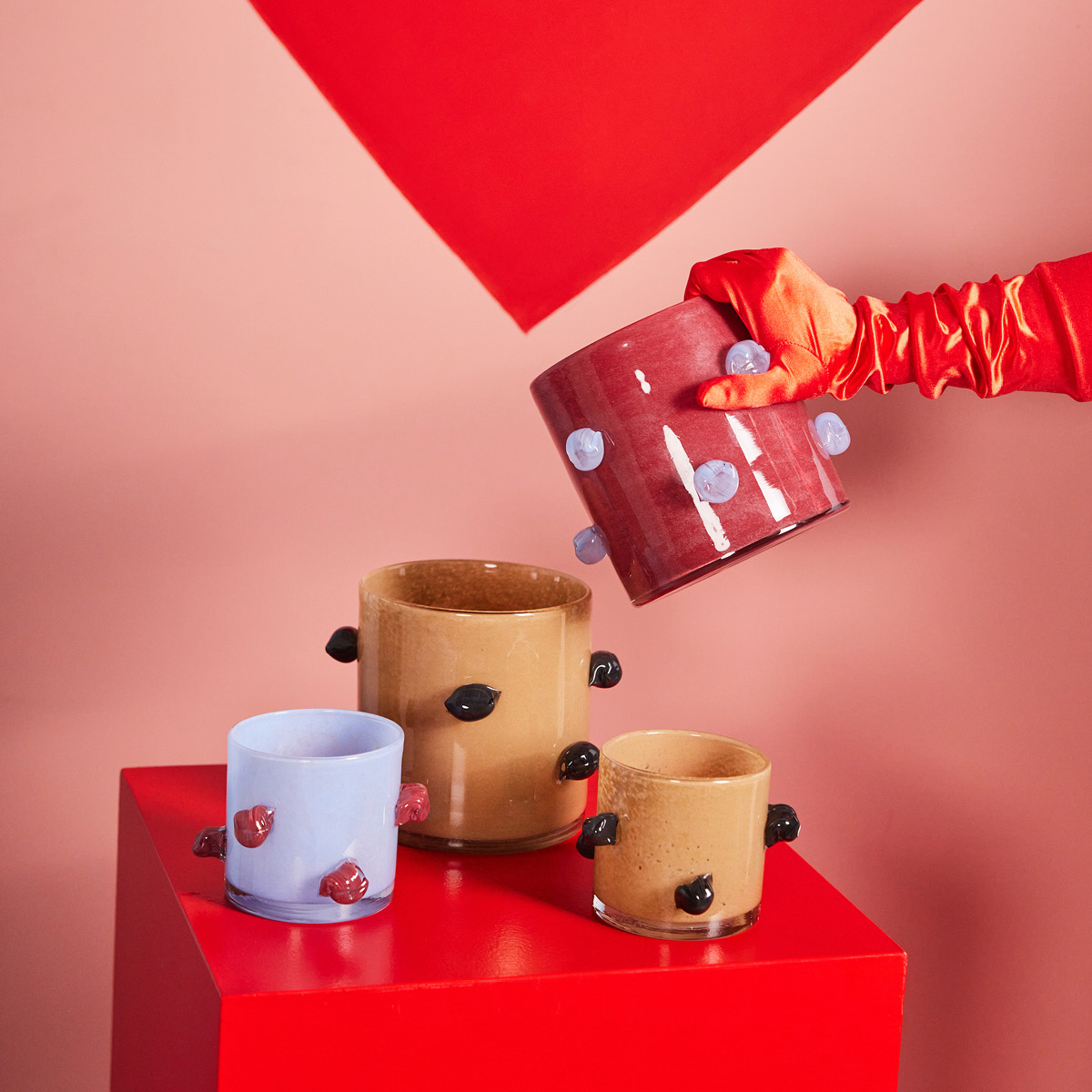 ByOn Arlo Kynttilälyhty 10x10 cm Beige/Musta