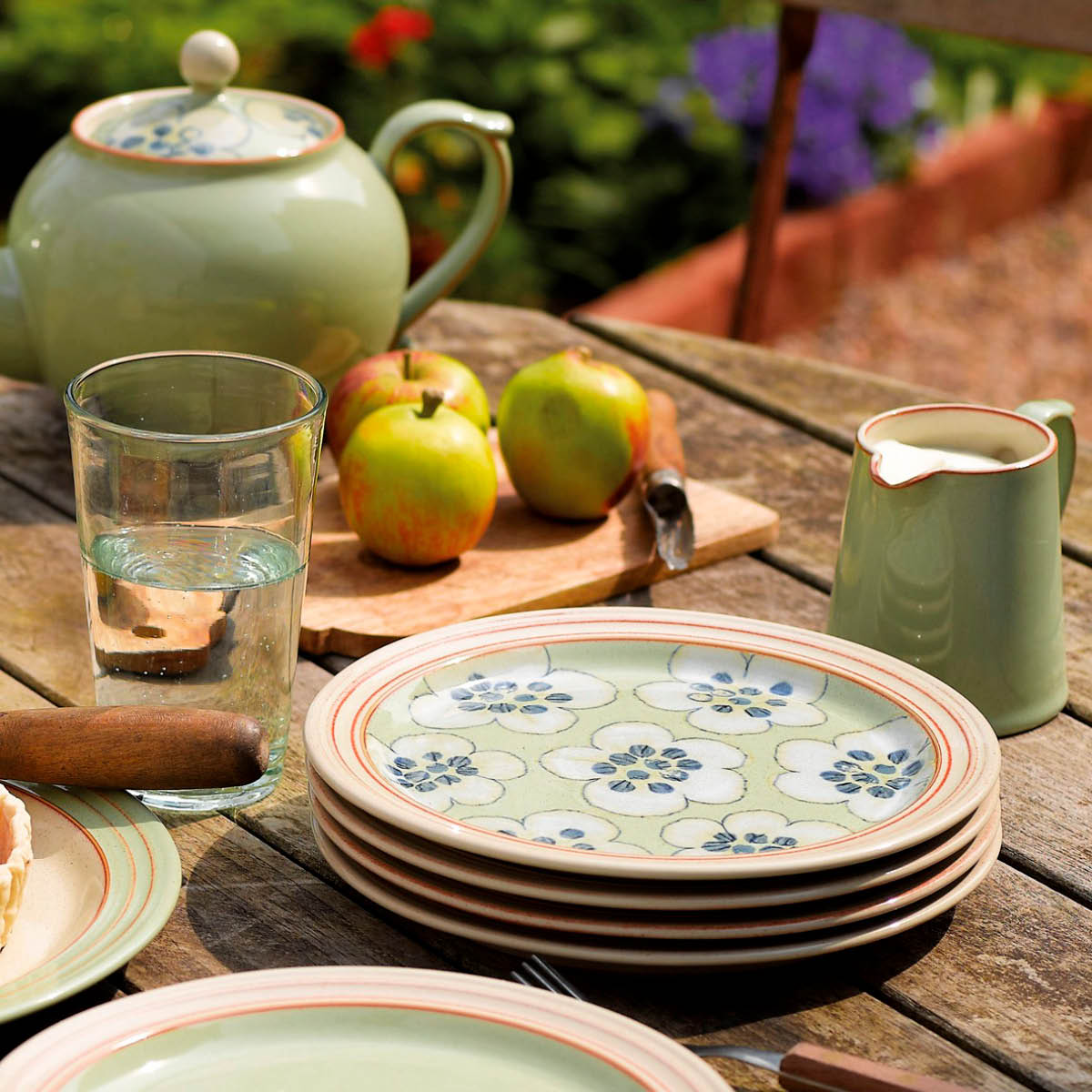 Denby Heritage Orchard Lautanen kukat 22,5 cm Vihreä