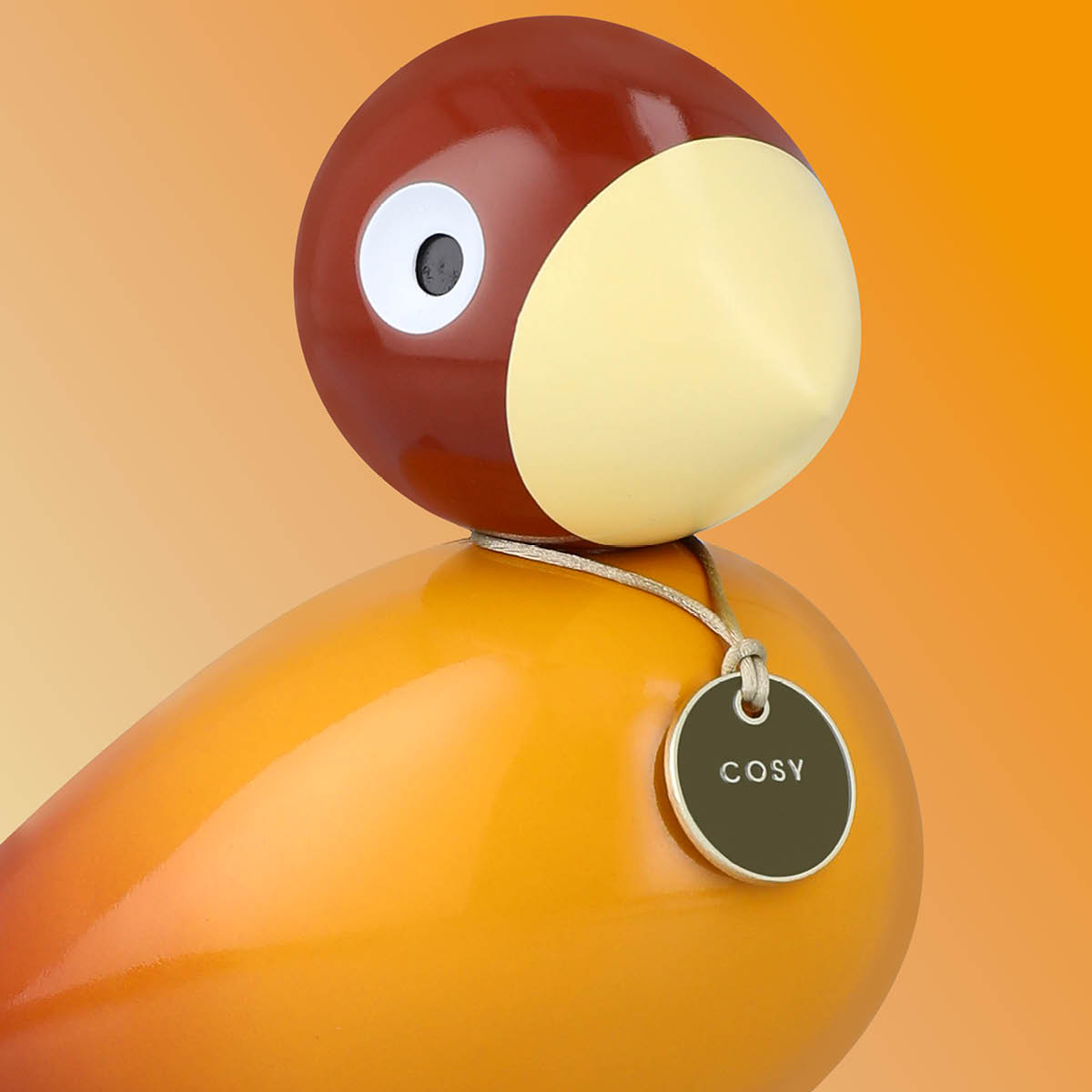 Kay Bojesen Denmark Story Bird sångfågel Cosy 15,5 cm orange