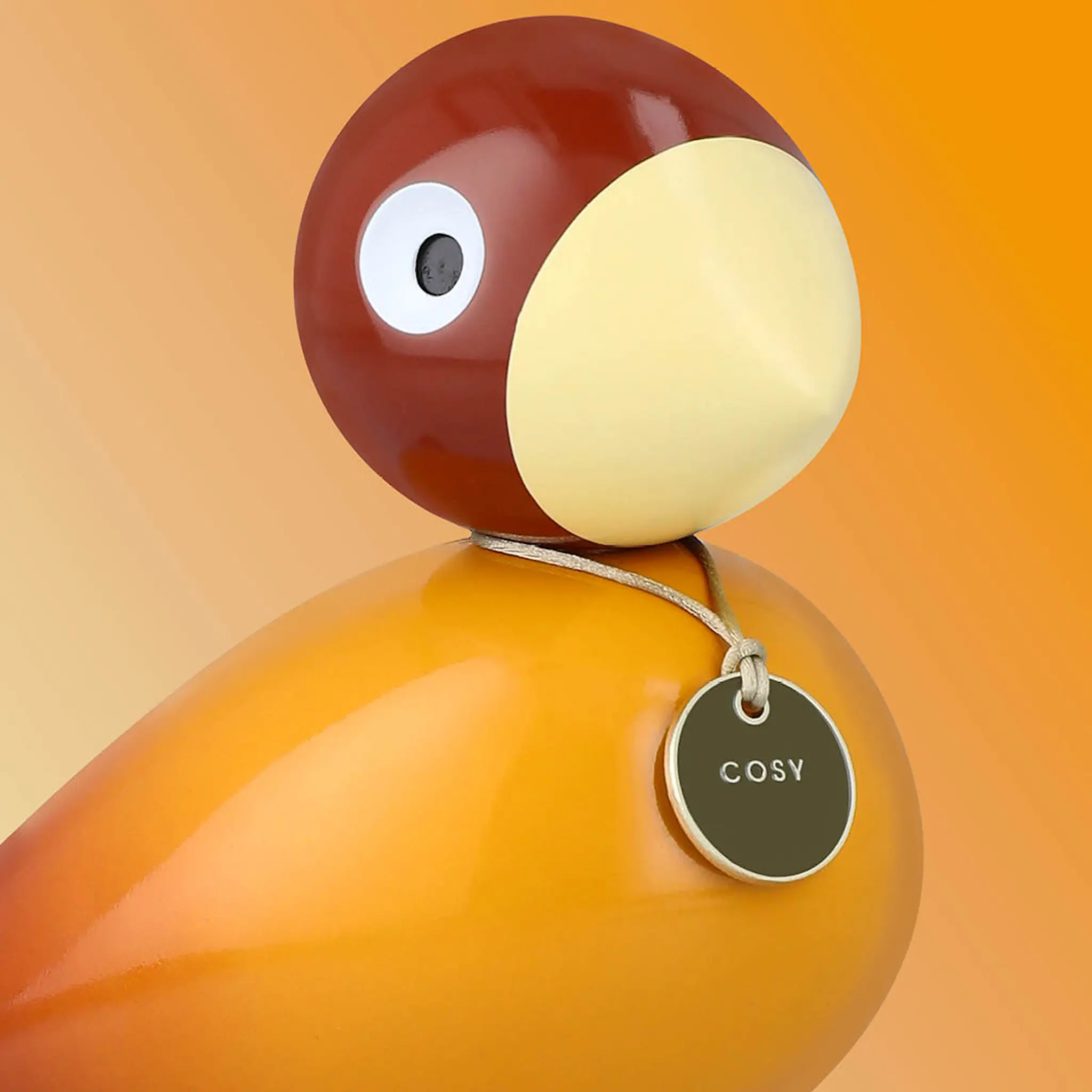 Kay Bojesen Denmark Story Bird sångfågel Cosy 15,5 cm orange