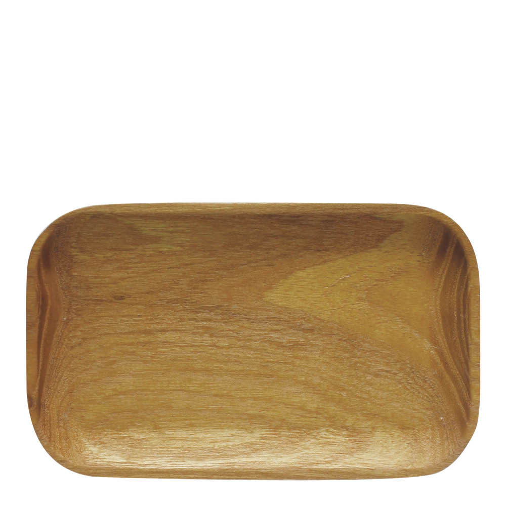Aida - Raw Teak Tarjotin 10x17 cm