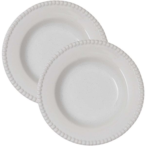 PotteryJo Daria suppetallerken 26 cm 2 stk cotton white