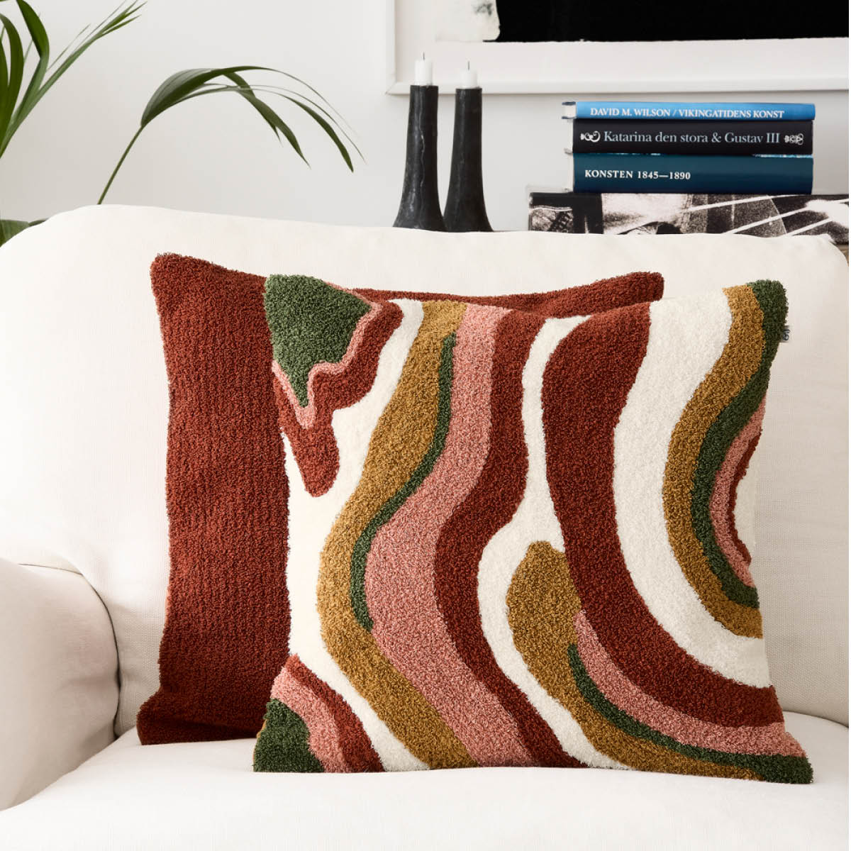 Chhatwal & Jonsson Sagar kuddfodral linne/bomull 50x50 cm Multi/Rust/Rose