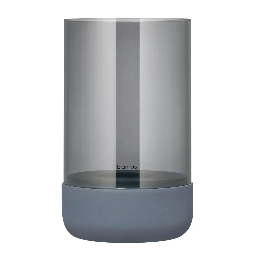 Calma lyslykt M 20 cm steel gray smoke