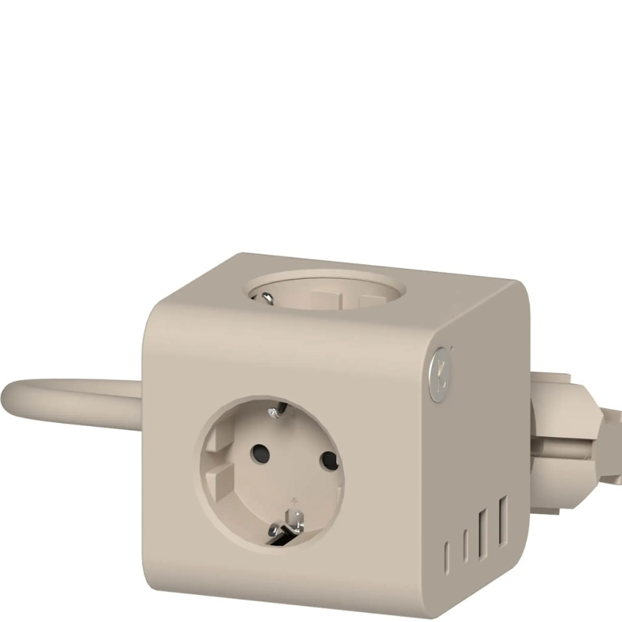 Kreafunk Ampie Wired grenuttag med USB-A & USB-C sand