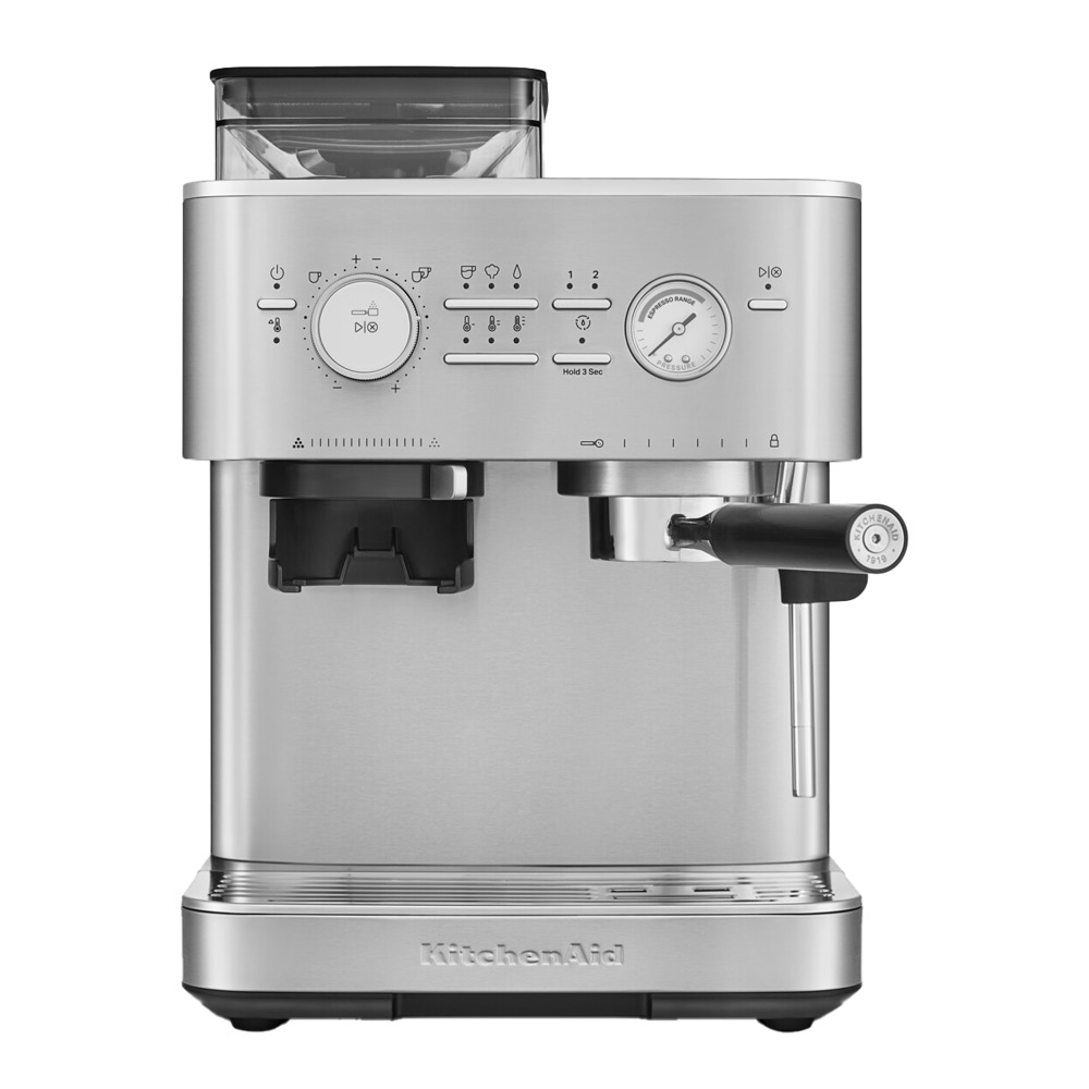 KitchenAid - Puoliautomaattinen espressokone kahvimyllyllä 5KES6551 Ruostumaton teräs