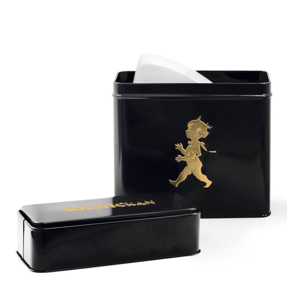 SOLSTICKAN Burk för kaffefilter Svart/Guld