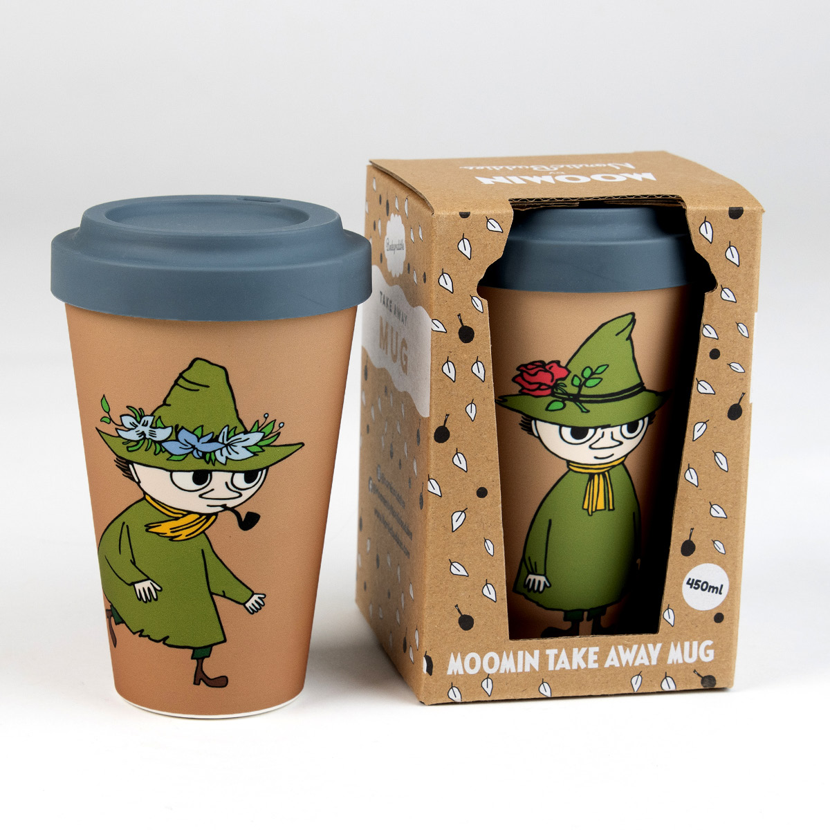 Nordicbuddies Mumin take away mugg 45 cl Snusmumriken av äventyrlig brun