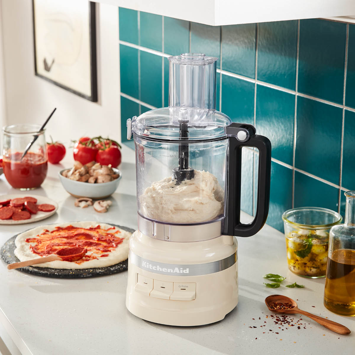 KitchenAid Foodprocessor 5KFP0921EAC 2,1L almond cream