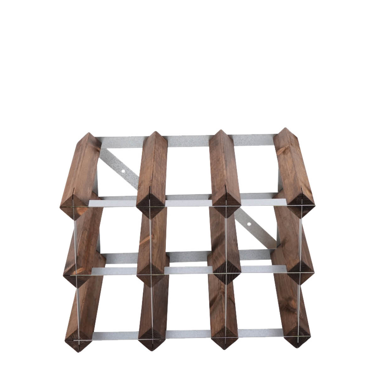 Traditional Wine Rack Vinställ 9 flaskor monterad mörk ek