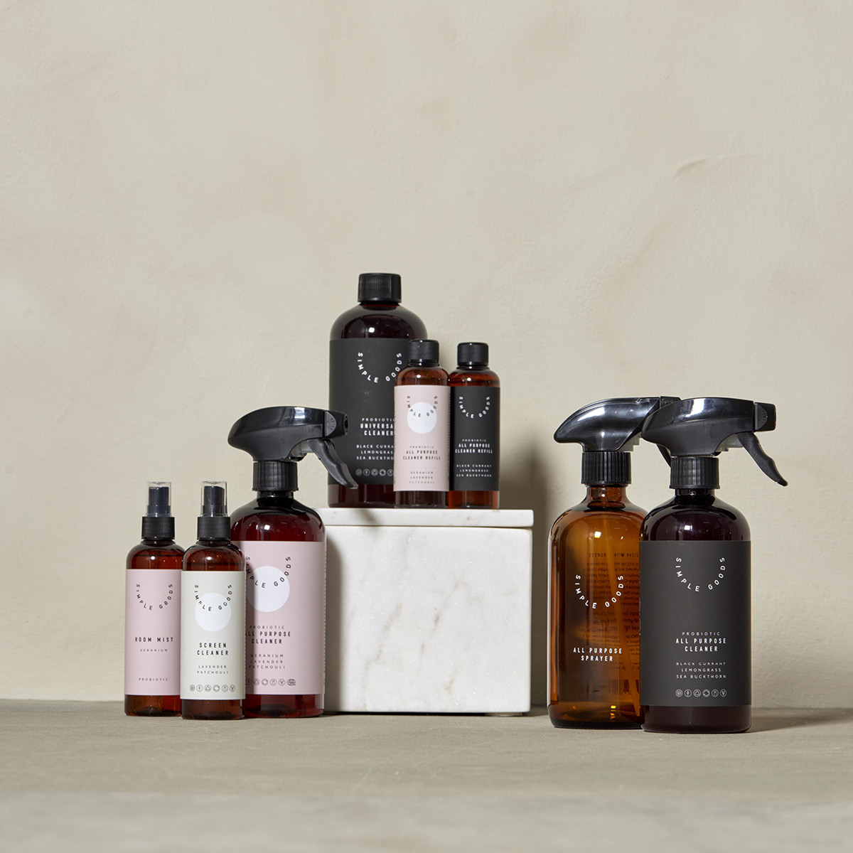 Simple Goods Geranium Puhdistusaine Täyttöpakkaus 100 ml Vaaleanpunainen