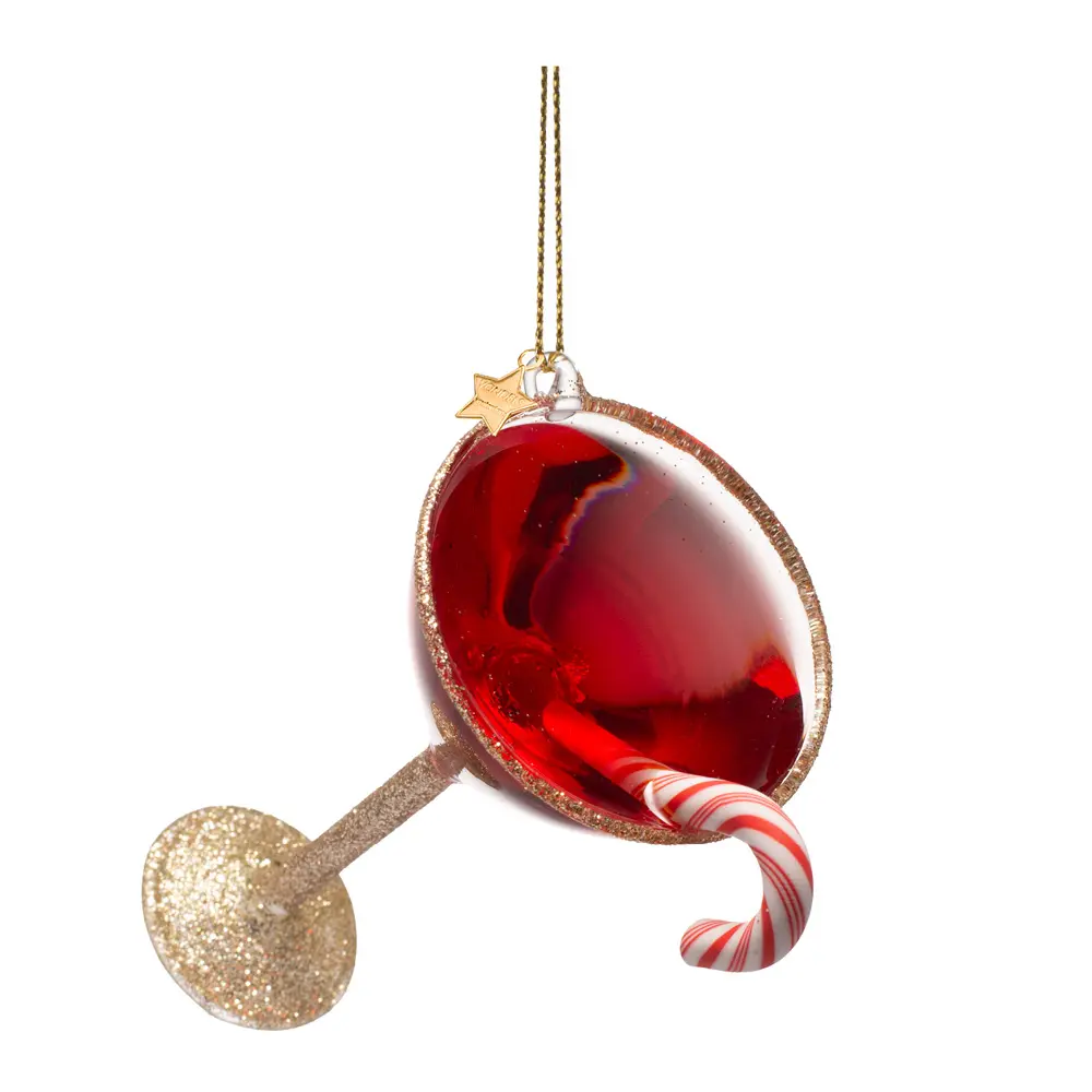 CocktailClub Riippuva joulukoriste jouludrinkki 9 cm Punainen