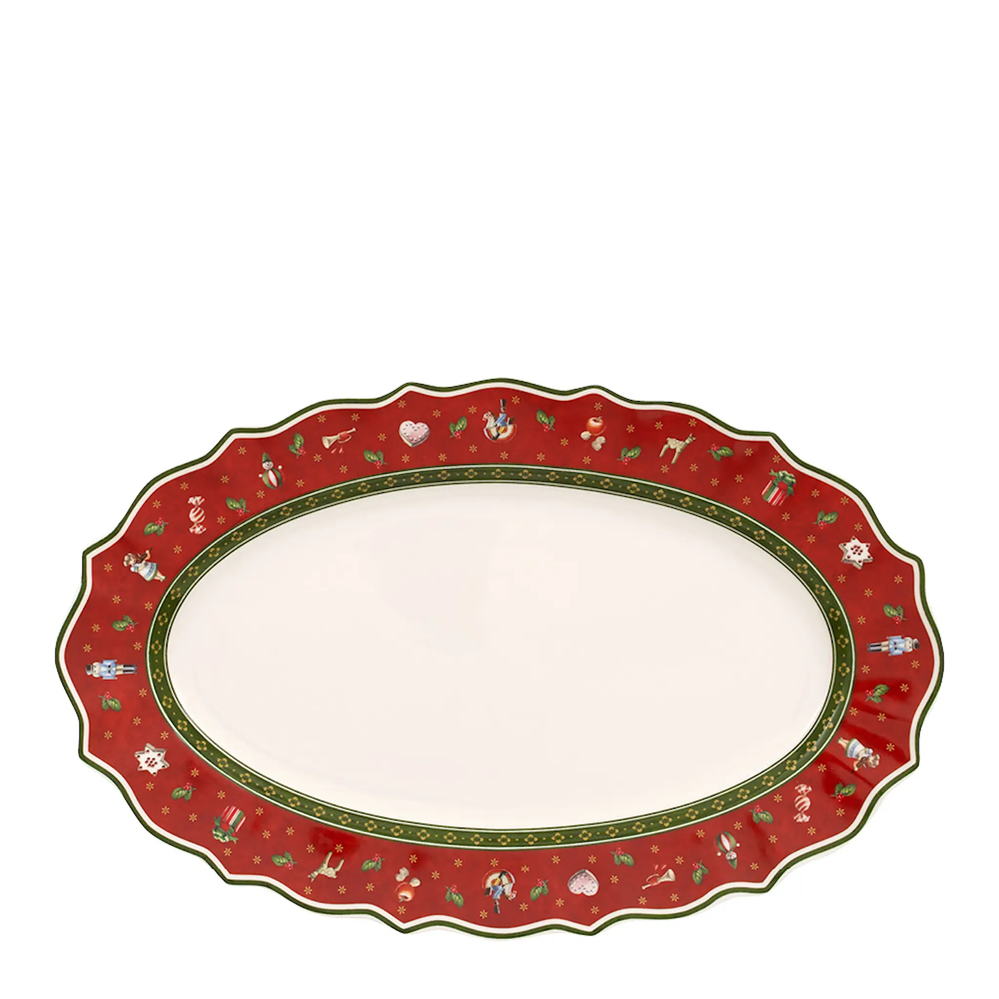 Villeroy & Boch Toy's Delight serveringsfat 38x23,5 cm röd/vit