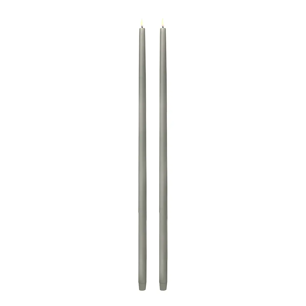 LED Antiikkikynttilä 2,3x75 cm 2 kpl Sandstone