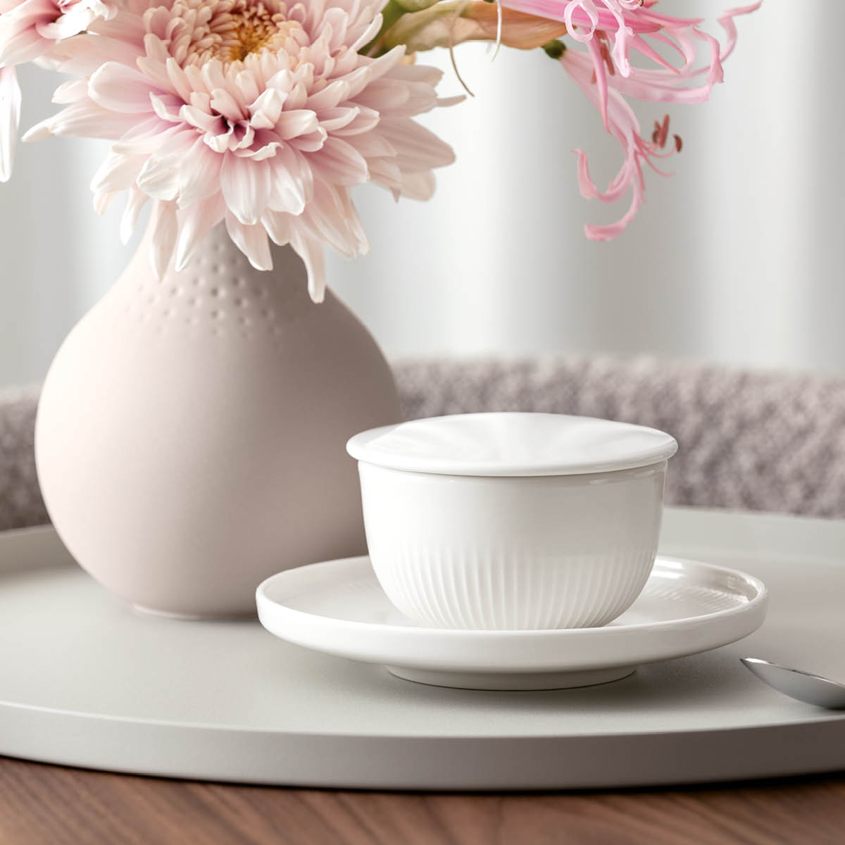 Villeroy & Boch Afina sockerskål 9 cm vit