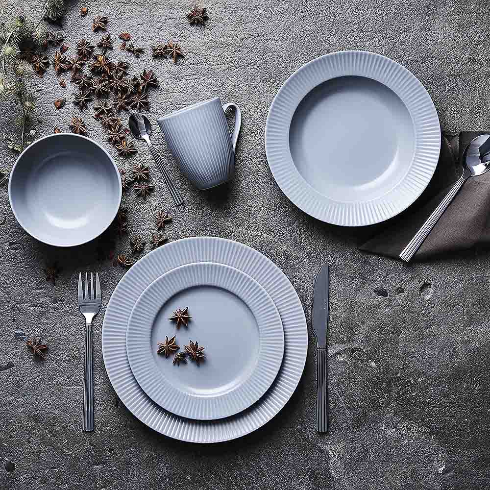 Aida Groovy stentøy frokosttallerken 21 cm grå