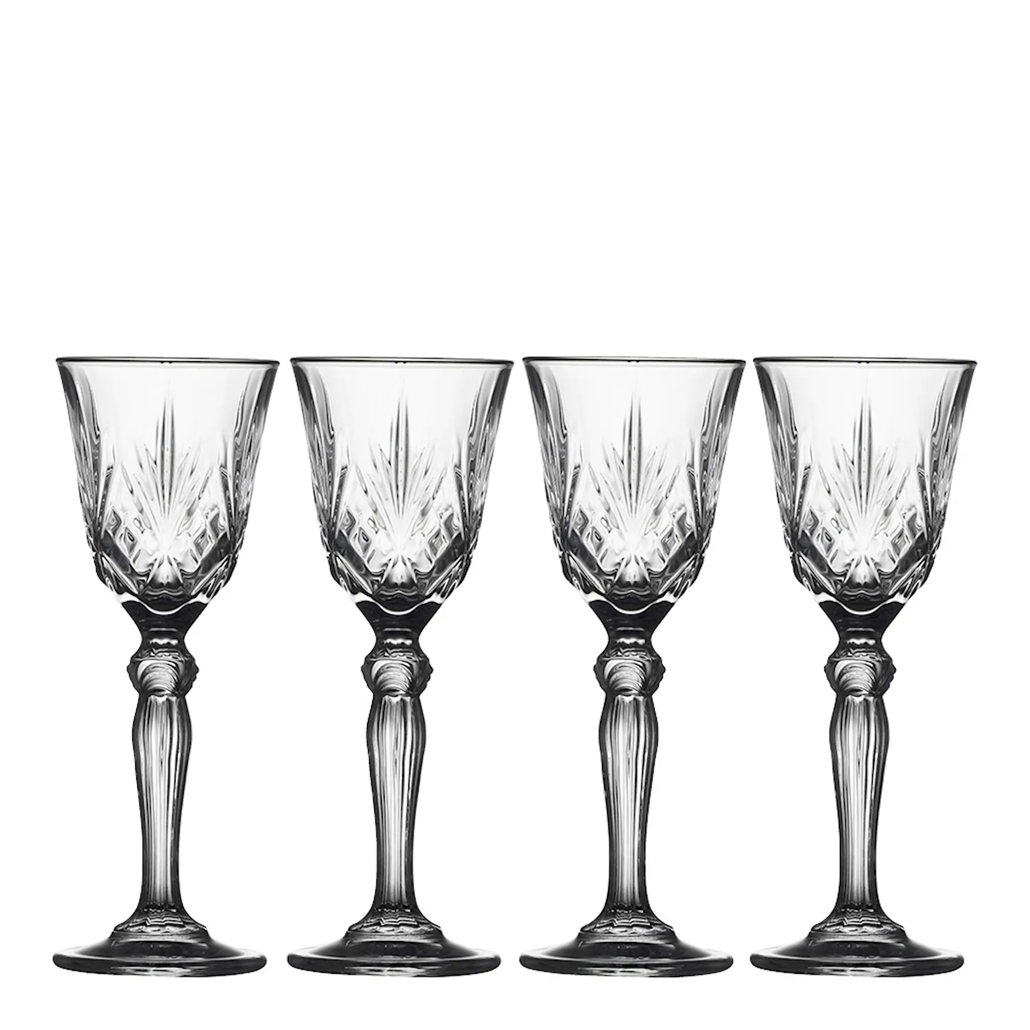 Lyngby Glas Melodia snapsglas 5 cl 4-pack