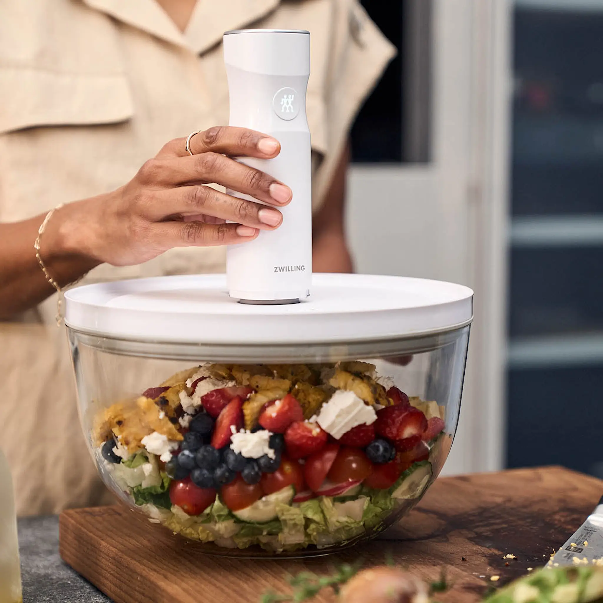 Zwilling Fresh & Save vakuumskål i glas med lock 4L 24 cm